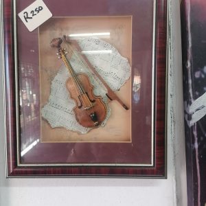 Violin ornamental framed