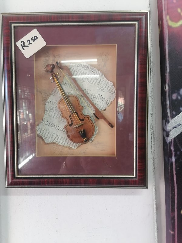 Violin ornamental framed
