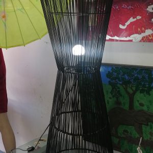 Macrame floor lamp