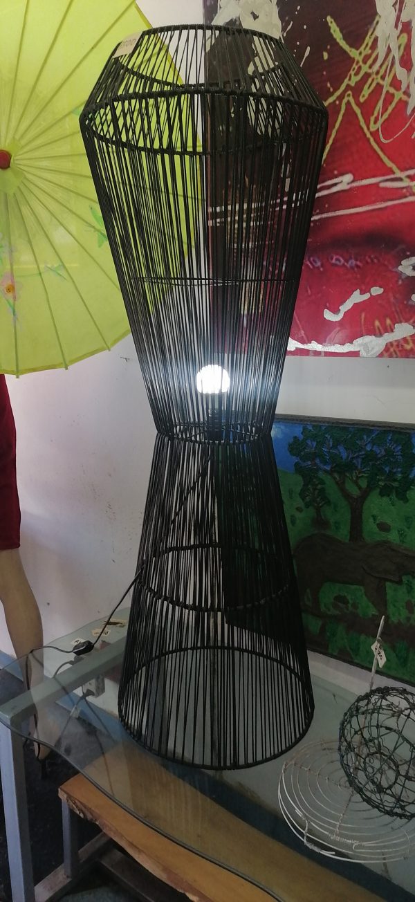 Macrame floor lamp
