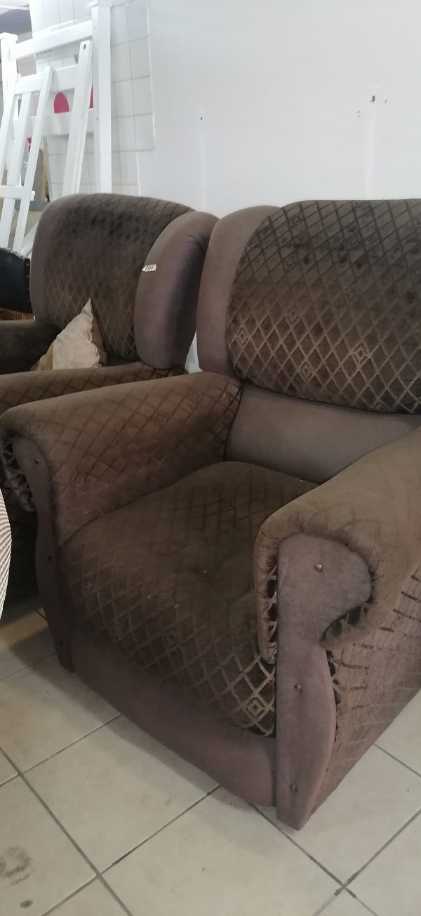 High back brown lounge chair
